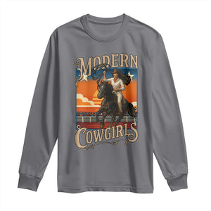 Modern Cowgirls Long Sleeve Shirt American Woman Western Rodeo TS12 Charcoal Print Your Wear