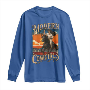 Modern Cowgirls Long Sleeve Shirt American Woman Western Rodeo TS12 Royal Blue Print Your Wear