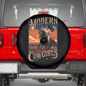 Modern Cowgirls Spare Tire Cover American Woman Western Rodeo TS12 Black Print Your Wear