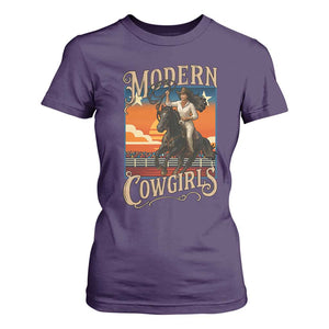 Modern Cowgirls T Shirt For Women American Woman Western Rodeo TS12 Purple Print Your Wear