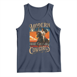 Modern Cowgirls Tank Top American Woman Western Rodeo TS12 Navy Print Your Wear
