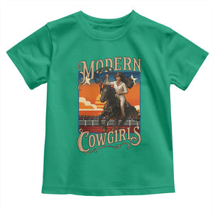 Modern Cowgirls Toddler T Shirt American Woman Western Rodeo TS12 Irish Green Print Your Wear