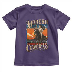 Modern Cowgirls Toddler T Shirt American Woman Western Rodeo TS12 Purple Print Your Wear