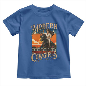 Modern Cowgirls Toddler T Shirt American Woman Western Rodeo TS12 Royal Blue Print Your Wear