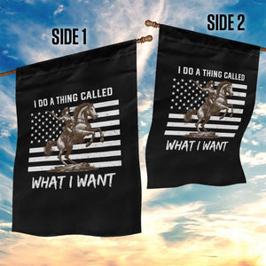 Patriotic Cowgirl Garden Flag I Do A Thing Called What I Want American Flag TS12 Print Your Wear