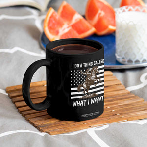 Patriotic Cowgirl Coffee Mug I Do A Thing Called What I Want American Flag TS12 Print Your Wear