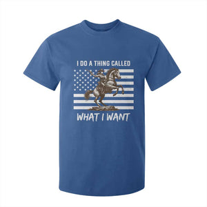 Patriotic Cowgirl T Shirt For Kid I Do A Thing Called What I Want American Flag TS12 Royal Blue Print Your Wear