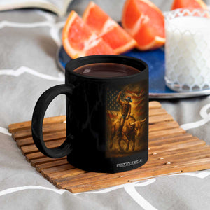 Patriotic Cowboy Coffee Mug American Bucking Bull Rider USA Rodeo Art TS12 Print Your Wear