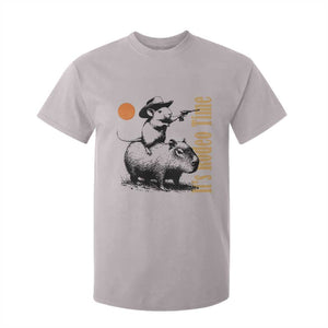 It Is Rodeo Time T Shirt For Kid Funny Wild West Mouse Riding Capybara TS12 Ice Gray Print Your Wear