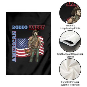 Patriotic Cowboy Garden Flag American Rodeo Daddy USA Rodeo Art TS12 Print Your Wear
