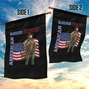Patriotic Cowboy Garden Flag American Rodeo Daddy USA Rodeo Art TS12 Print Your Wear