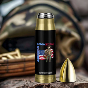 Patriotic Cowboy Bullet Tumbler American Rodeo Daddy USA Rodeo Art TS12 Print Your Wear