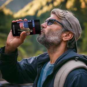 Patriotic Cowboy 4 in 1 Can Cooler Tumbler American Rodeo Daddy USA Rodeo Art TS12 Print Your Wear