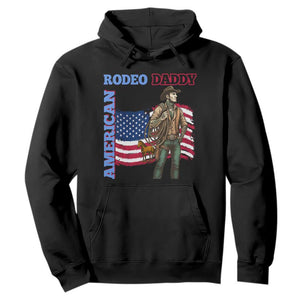 Patriotic Cowboy Hoodie American Rodeo Daddy USA Rodeo Art TS12 Black Print Your Wear