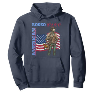 Patriotic Cowboy Hoodie American Rodeo Daddy USA Rodeo Art TS12 Navy Print Your Wear