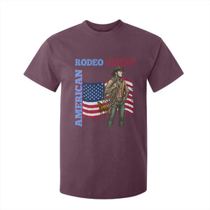 Patriotic Cowboy T Shirt For Kid American Rodeo Daddy USA Rodeo Art TS12 Maroon Print Your Wear
