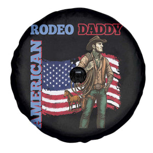Patriotic Cowboy Spare Tire Cover American Rodeo Daddy USA Rodeo Art TS12 Print Your Wear