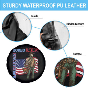 Patriotic Cowboy Spare Tire Cover American Rodeo Daddy USA Rodeo Art TS12 Print Your Wear