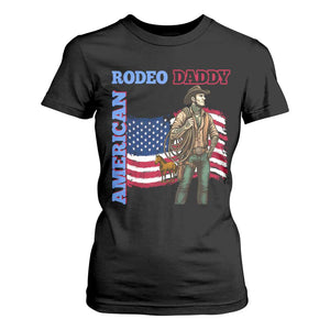 Patriotic Cowboy T Shirt For Women American Rodeo Daddy USA Rodeo Art TS12 Black Print Your Wear