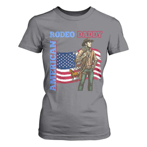 Patriotic Cowboy T Shirt For Women American Rodeo Daddy USA Rodeo Art TS12 Charcoal Print Your Wear