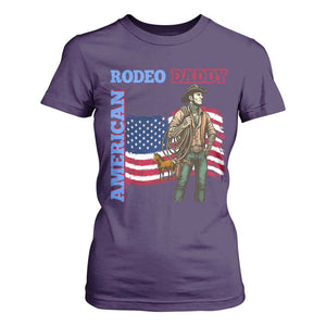 Patriotic Cowboy T Shirt For Women American Rodeo Daddy USA Rodeo Art TS12 Purple Print Your Wear