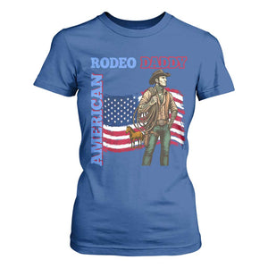 Patriotic Cowboy T Shirt For Women American Rodeo Daddy USA Rodeo Art TS12 Royal Blue Print Your Wear