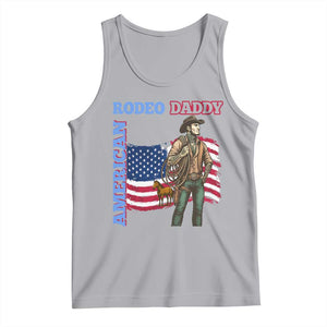 Patriotic Cowboy Tank Top American Rodeo Daddy USA Rodeo Art TS12 Athletic Heather Print Your Wear