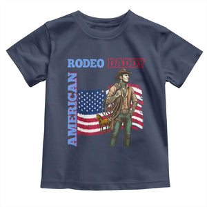 Patriotic Cowboy Toddler T Shirt American Rodeo Daddy USA Rodeo Art TS12 Navy Print Your Wear