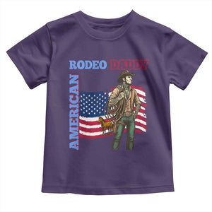 Patriotic Cowboy Toddler T Shirt American Rodeo Daddy USA Rodeo Art TS12 Purple Print Your Wear