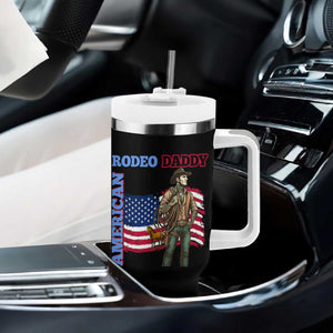 Patriotic Cowboy Tumbler With Handle American Rodeo Daddy USA Rodeo Art TS12 Print Your Wear