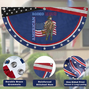 Southern Cowboy Patriotic Fan Flag American Rodeo Daddy USA Rodeo Art