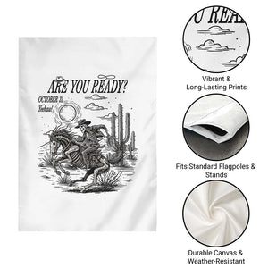 Halloween Skeleton Garden Flag Are You Ready October 31 Rodeo Cowboy TS12 Print Your Wear