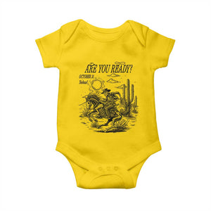 Halloween Skeleton Baby Onesie Are You Ready October 31 Rodeo Cowboy TS12 Daisy Print Your Wear