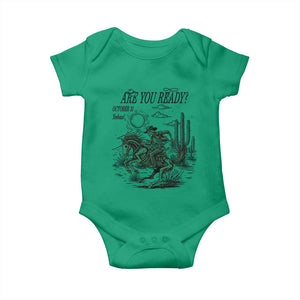 Halloween Skeleton Baby Onesie Are You Ready October 31 Rodeo Cowboy TS12 Irish Green Print Your Wear