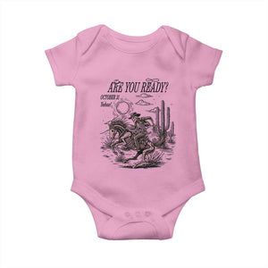 Halloween Skeleton Baby Onesie Are You Ready October 31 Rodeo Cowboy TS12 Light Pink Print Your Wear