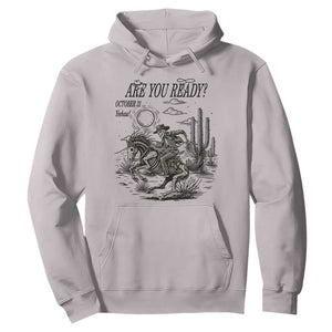 Halloween Skeleton Hoodie Are You Ready October 31 Rodeo Cowboy TS12 Ice Gray Print Your Wear