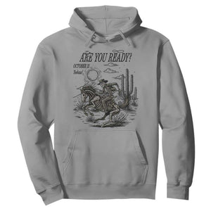 Halloween Skeleton Hoodie Are You Ready October 31 Rodeo Cowboy TS12 Sport Gray Print Your Wear
