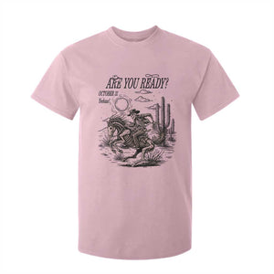Halloween Skeleton T Shirt For Kid Are You Ready October 31 Rodeo Cowboy TS12 Light Pink Print Your Wear