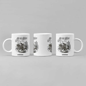 Halloween Skeleton Coffee Mug Are You Ready October 31 Rodeo Cowboy TS12 Print Your Wear