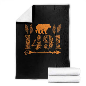 1491 Indigenous Peoples Day Throw Blanket Proud Native American Pride