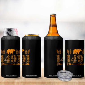 1491 Indigenous Peoples Day 4 in 1 Can Cooler Tumbler Proud Native American Pride