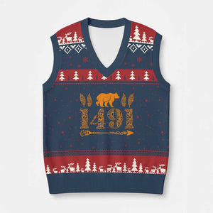 1491 Indigenous Peoples Day V-Neck Knit Sweater Vest Proud Native American Pride