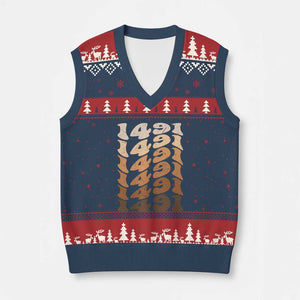 1491 Indigenous Peoples Day V-Neck Knit Sweater Vest Native American Heritage Pride
