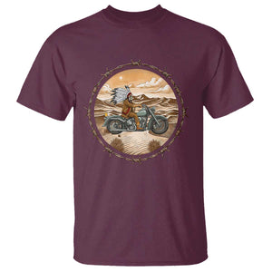 Native American Biker Gift T Shirt Skull Motorcycle Rider