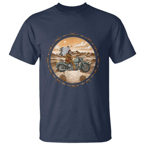 Native American Biker Gift T Shirt Skull Motorcycle Rider