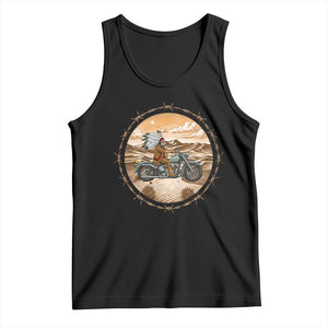 Native American Biker Gift Tank Top Skull Motorcycle Rider