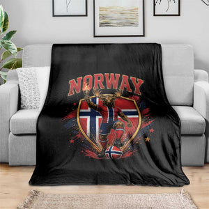 Funny Norway Norwegian Moose Throw Blanket Soccer Fan Game Day Gift TS12 Print Your Wear