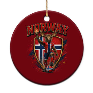 Funny Norway Norwegian Moose Ceramic Ornament Soccer Fan Game Day Gift TS12 1pc Red Print Your Wear