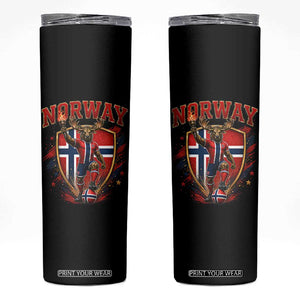 Funny Norway Norwegian Moose Skinny Tumbler Soccer Fan Game Day Gift TS12 Black Print Your Wear