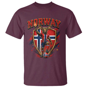 Funny Norway Norwegian Moose T Shirt Soccer Fan Game Day Gift TS12 Maroon Print Your Wear